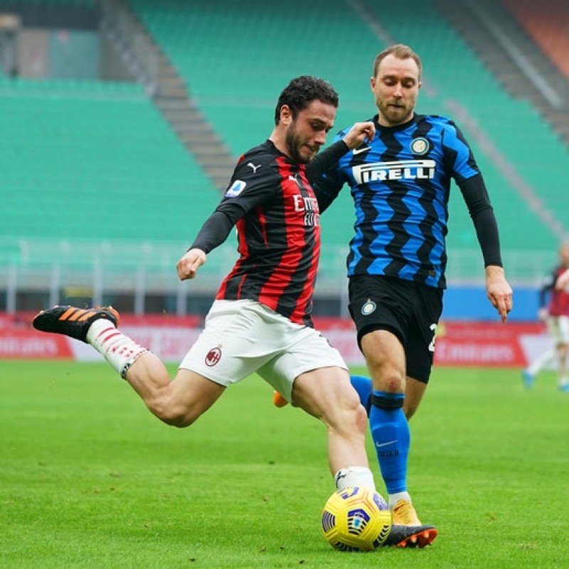 Calabria's Worn and Signed Shirt, Milan-Inter 2021 