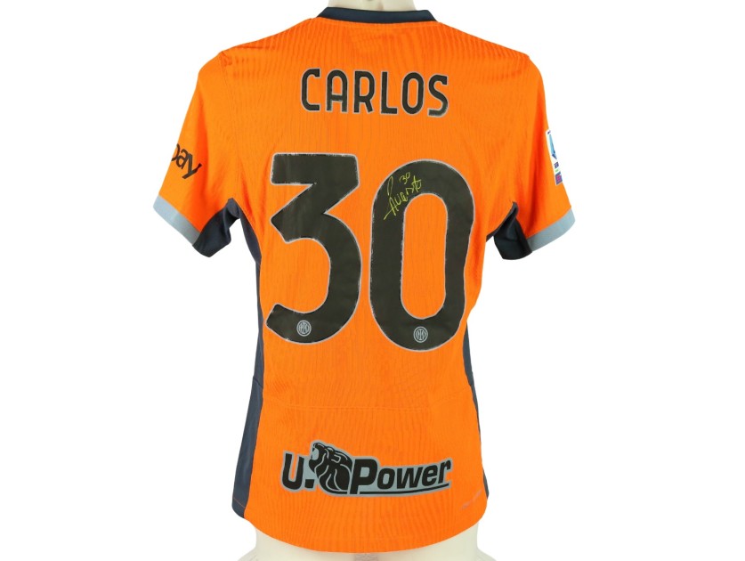Carlos Augusto's Signed Match Shirt, Lazio vs Inter 2023