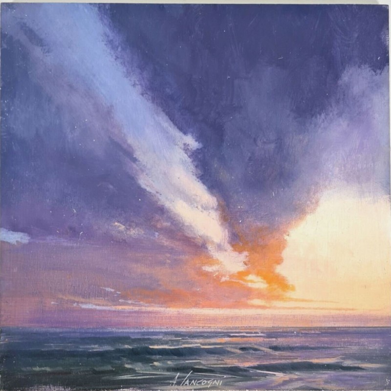 "Tramonto in Versilia" di Agostino Cancogni