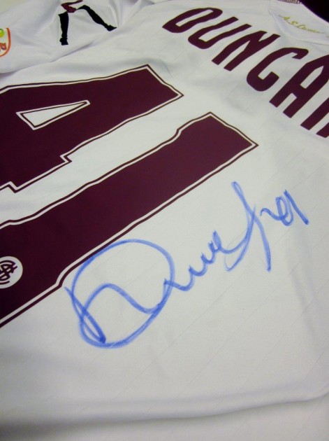 Livorno match worn shirt, Duncan, Fiorentina-Livorno, Serie A 2013/2014 - signed