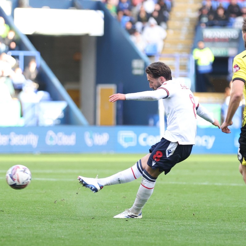 Josh Sheehan's Bolton Wanderers Signed Match Worn Shirt, vs Burton Albion 