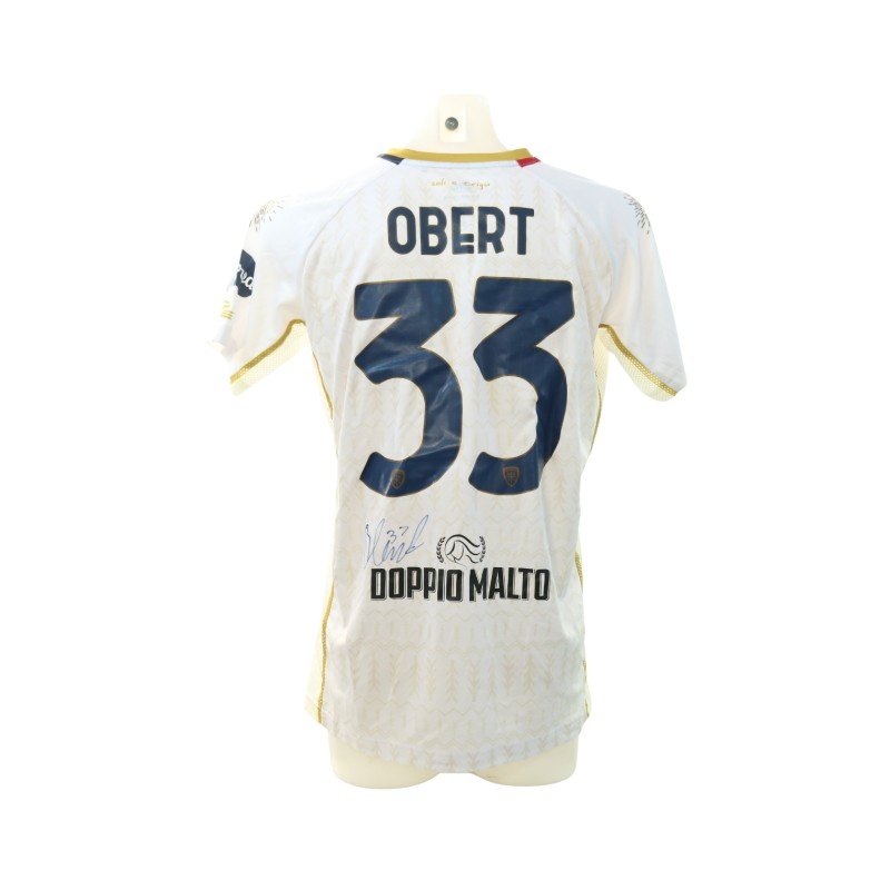 Obert's Signed Unwashed Shirt, Genoa vs Cagliari 2024