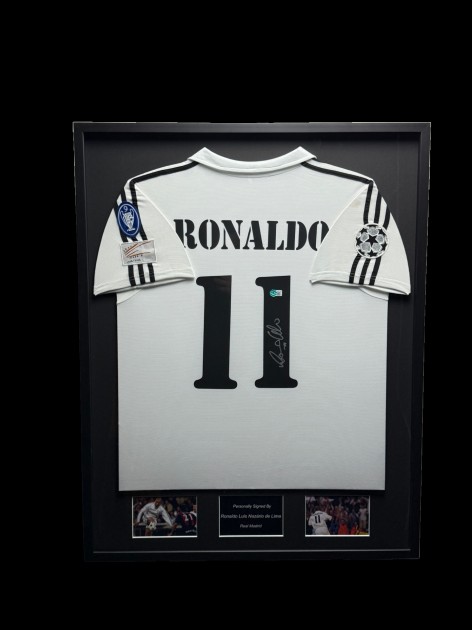 Ronaldo Nazario's Real Madrid 2001 Signed And Framed Shirt