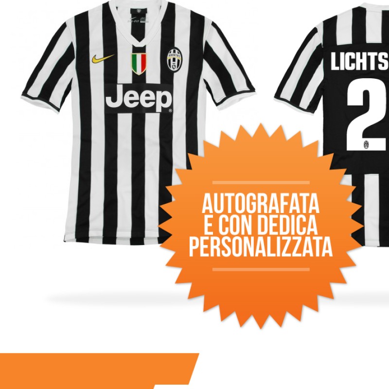 Maglia Juventus di Lichtsteiner autografata con dedica personalizzata