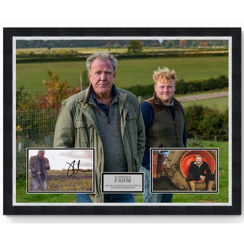 Jeremy Clarkson and Kaleb Cooper Signed Photo Display