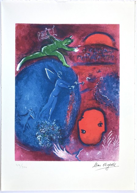 'Songe de Lamon et de Dryas' Lithograph Signed by Marc Chagall
