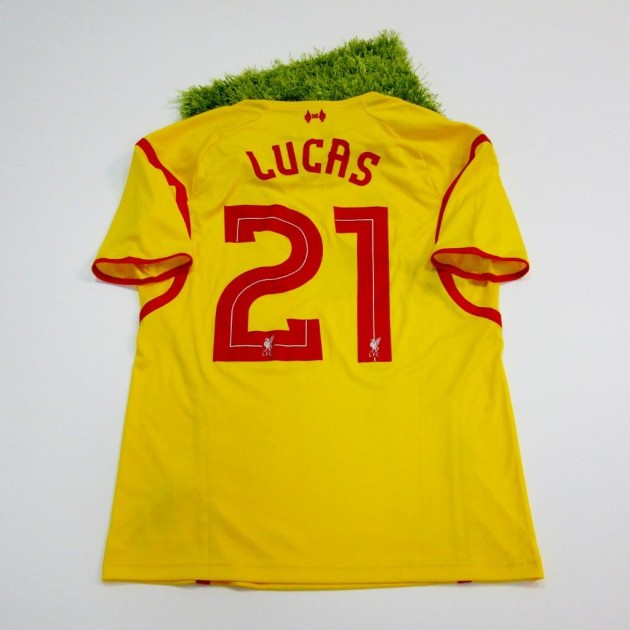 Lucas Liverpool match worn shirt, Milan-Liverpool Guinness Cup 2014