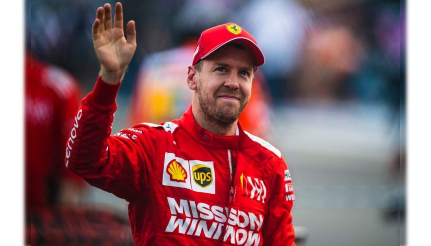 Ferrari Team Cap - Signed by Sebastian Vettel