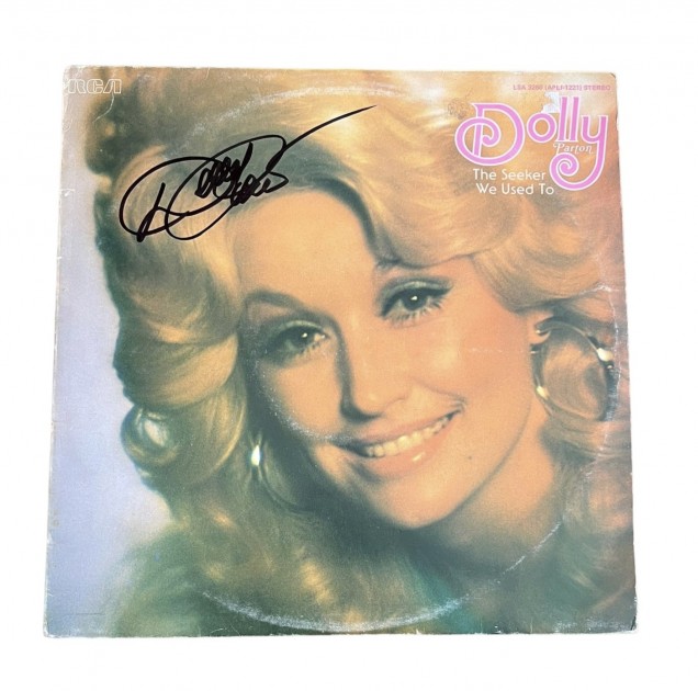 Vinile "The Seeker / We Used To" di Dolly Parton - Autografato