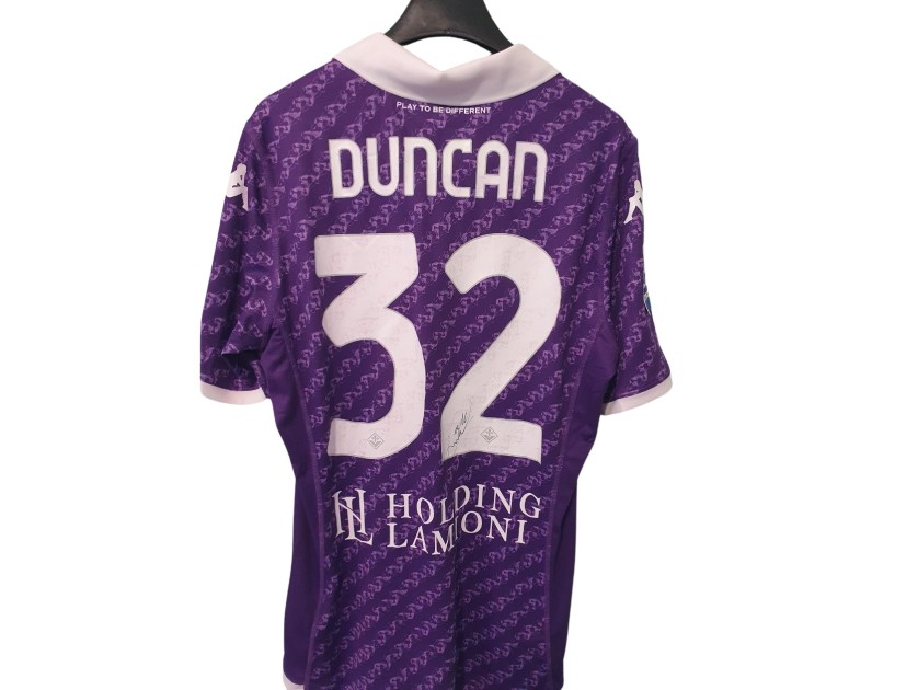 Duncan's Signed Match-Worn Shirt, Fiorentina vs Bologna 2023