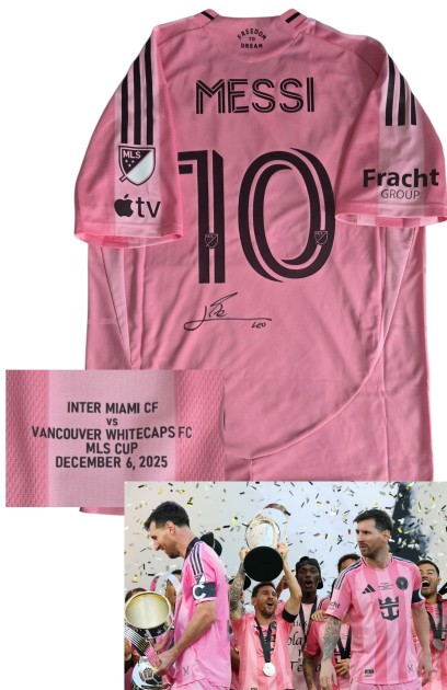 Maglia Gara Messi Inter Miami vs Vancouver Whitecaps, Finale MLS Cup 2025 - Autografata