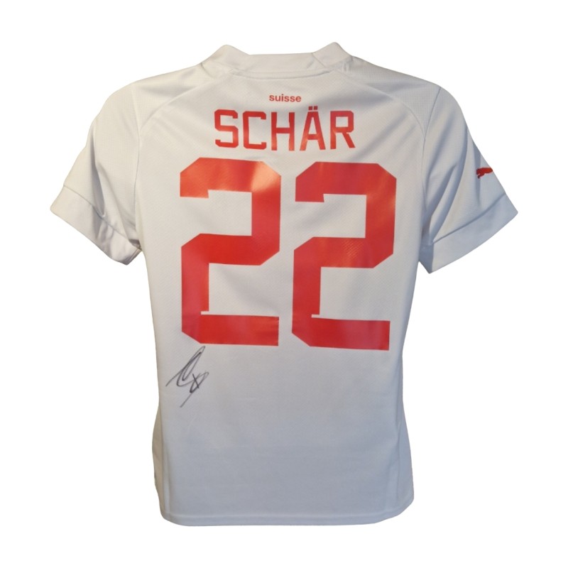 Fabian Schar Signed Switzerland 2022-23 Official Away Football Shirt