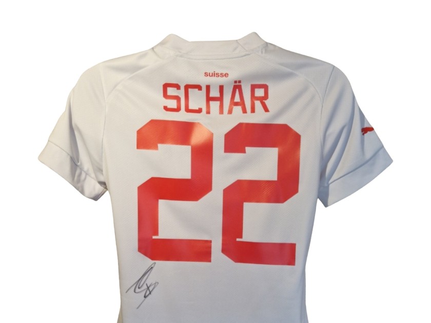 Fabian Schar Signed Switzerland 2022-23 Official Away Football Shirt