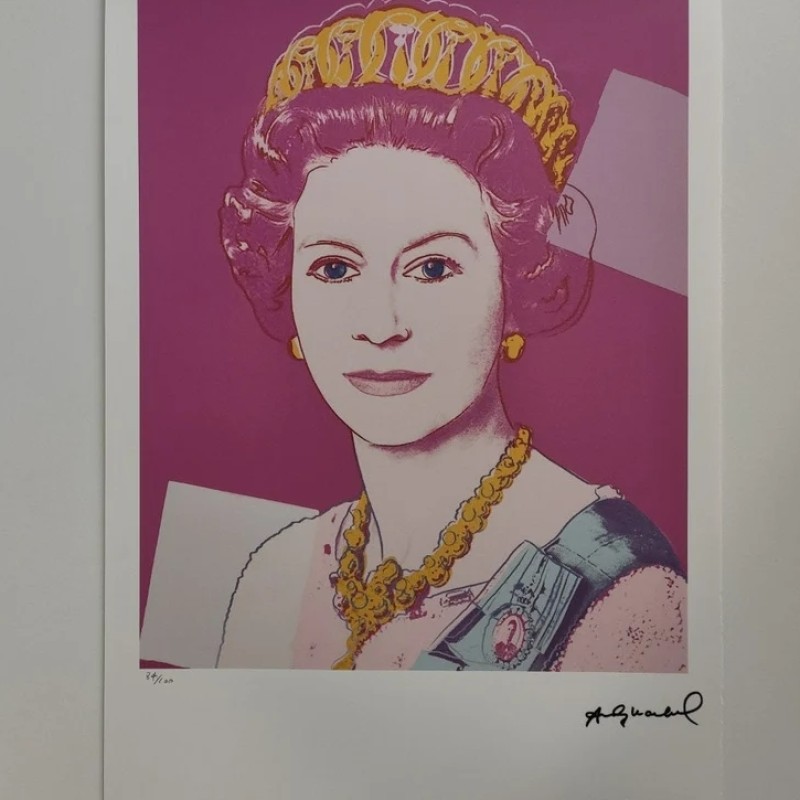 "Queen Elizabeth II" Lithograph Signed by Andy Warhol 