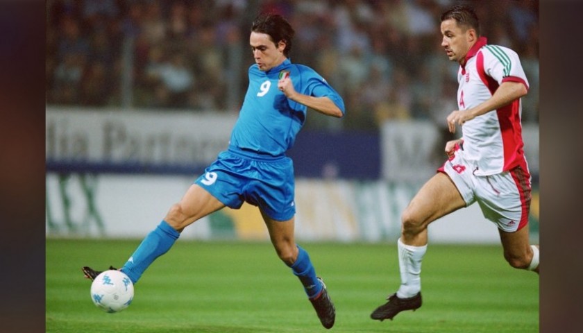 Inzaghi's Worn Italy Shorts, 2002 Season