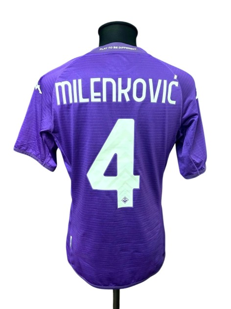 Milenković's Fiorentina vs Salernitana Unwashed Shirt, 2022