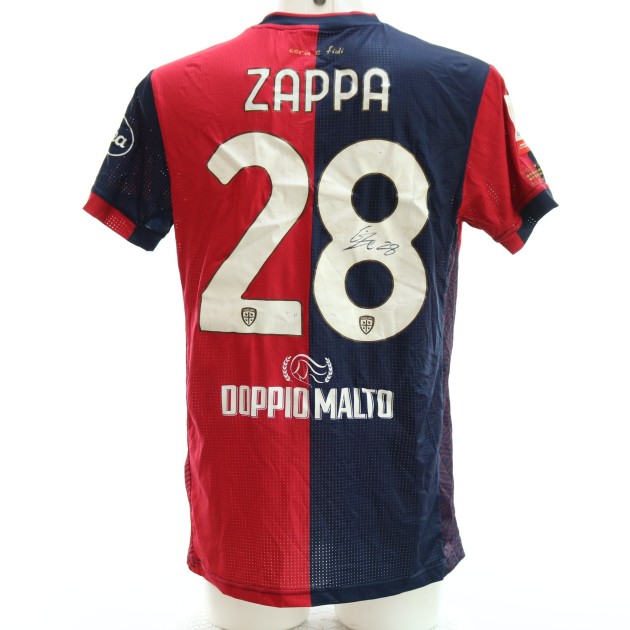 Maglia Zappa Unwashed, Cagliari vs Carrarese Coppa Italia 2024 - Autografata