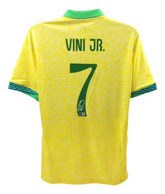 Vinicius Jr's Brazil Signed Replica Shirt