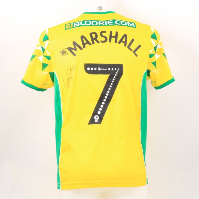 Marshall's Norwich Poppy Match Shirt - Signed