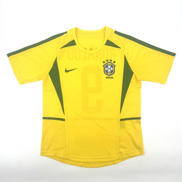 Ronaldo Nazrio Brazil World Cup 2002 Signed Shirt CharityStars