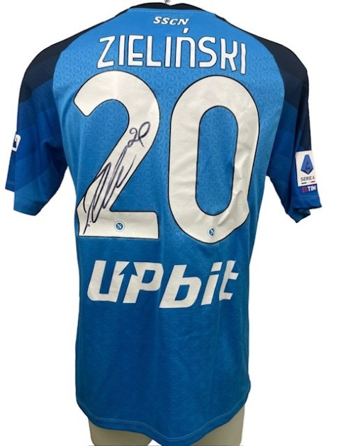 Zielinski's Unwashed Signed Shirt, Napoli vs Roma 2023