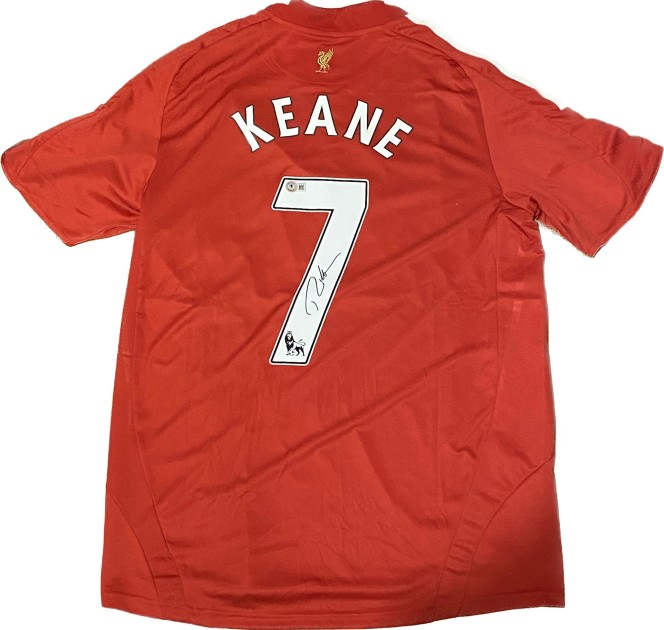 Replica della maglia firmata di Robbie Keane del Liverpool FC 2008/09