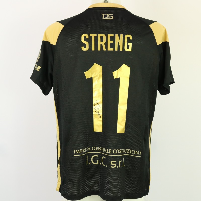 Streng's unwashed Signed Shirt, Spezia vs Ascoli 2024