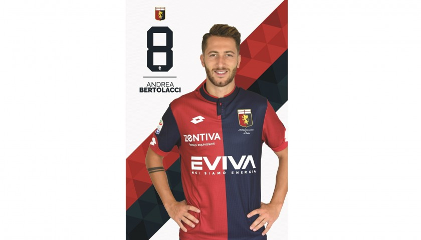 Bertolacci's UNWASHED Special Genoa-Sampdoria Bench-Worn Shirt