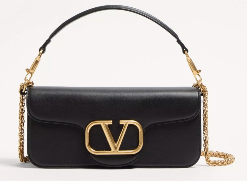 Valentino Garavani Locò Shoulder Bag in Calfskin - Color Black