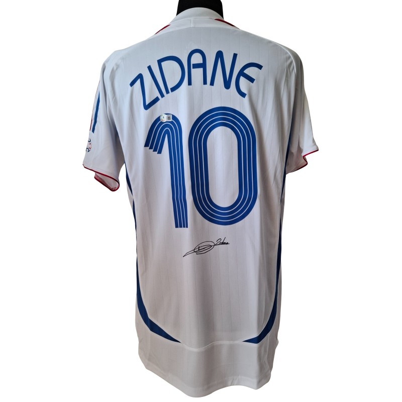 Maglia replica firmata di Zinedine Zidane per la Francia 2006