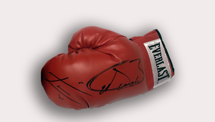 Canelo Alvarez and Julio Cesar Chavez Jr. Signed Boxing Glove