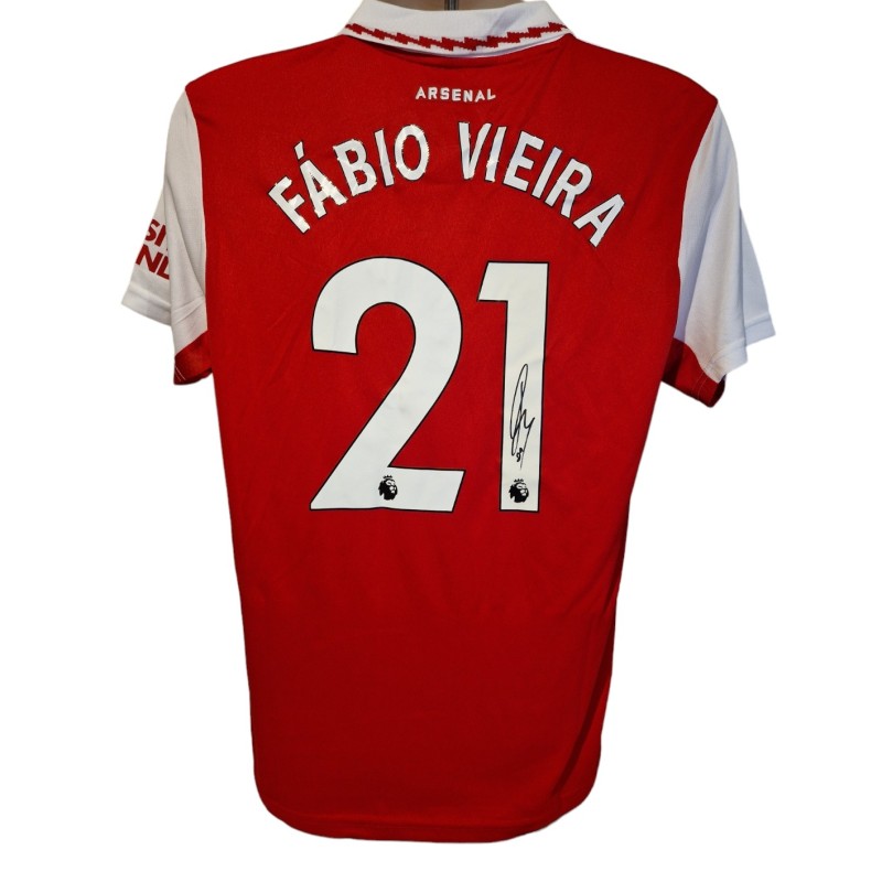 Fabio Vieira 22/23 Arsenal Maglia da calcio Replica Firmata