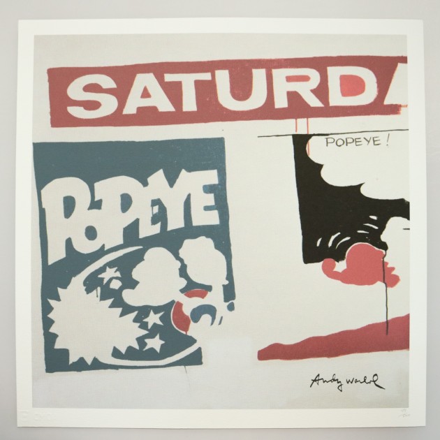 Andy Warhol "Popeye" Signed Limited Edition with CMOA Stamp