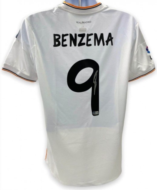 Benzema Real Madrid issued/worn shirt, Spanish Liga 2013/2014 - CharityStars