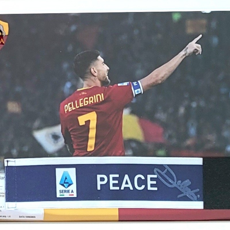 Match-Issued Captain's Armband, Serie A 2022/23 - Signed by Lorenzo Pellegrini