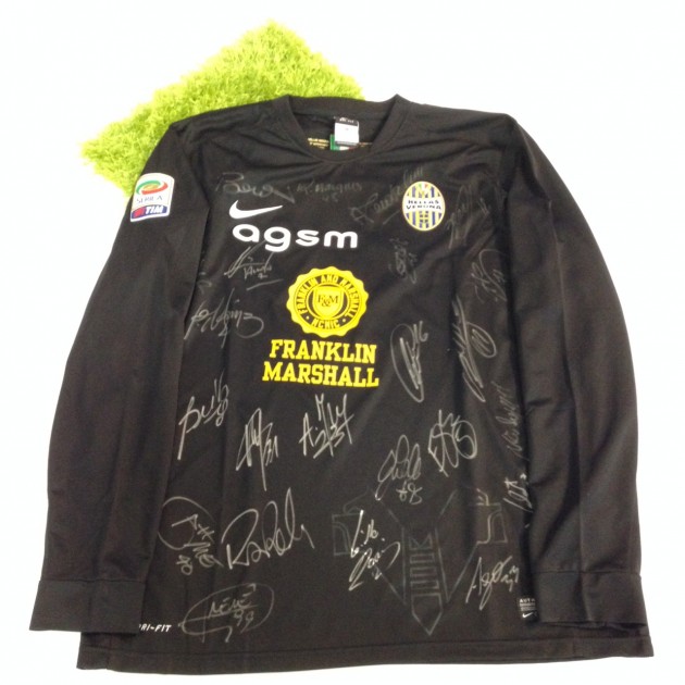 Toni's Hellas Verona issued shirt, Serie A - Signed by the entire team