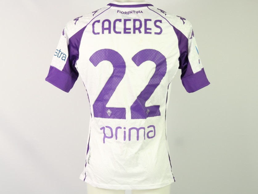 Caceres Unwashed Shirt, Hellas Verona vs Fiorentina 2021