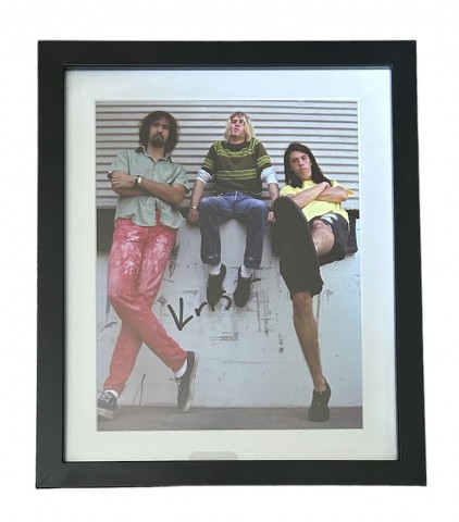 Krist Novoselic of Nirvana Signed and Framed Photograph