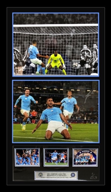 Display fotografico Manchester City - firmato da Rodrigo 