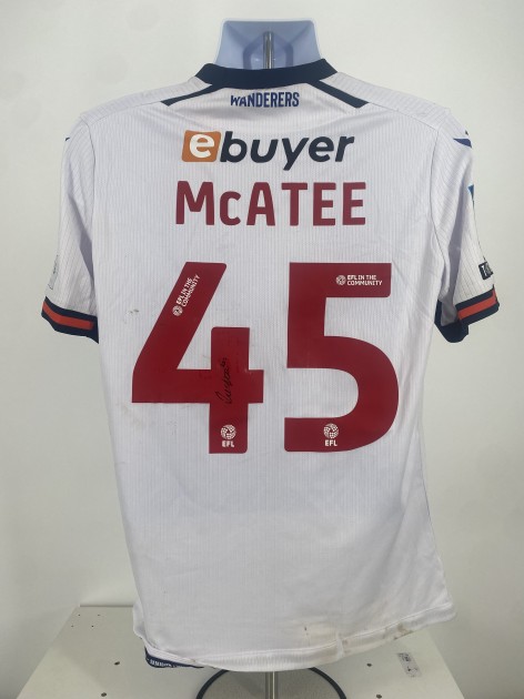 John McAtee's Bolton Wanderers Signed Match Worn Shirt, vs Fleetwood 