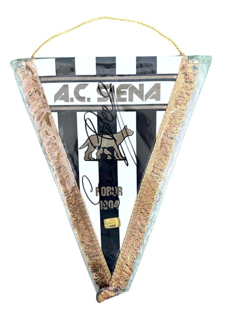 Siena's Official Pennant - Signed by Enrico Chiesa