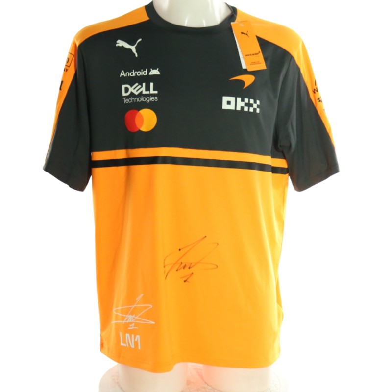 T-shirt ufficiale McLaren, 2026 - Autografata da Lando Norris