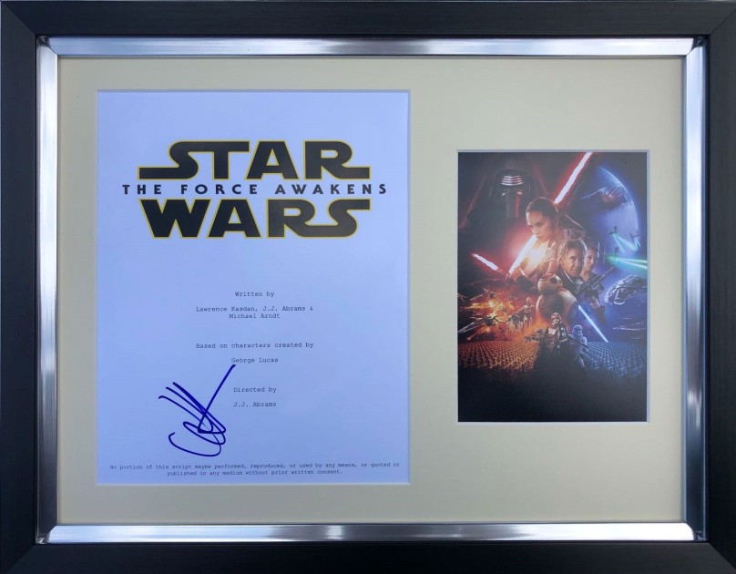 Star Wars replica script Hand signed by J.J.Abrams