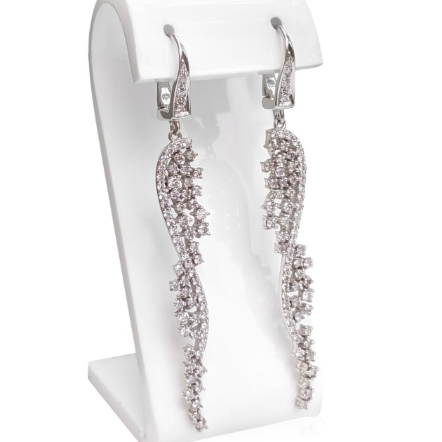 1.20 t.w. Pink Diamond 14K White Gold Earrings