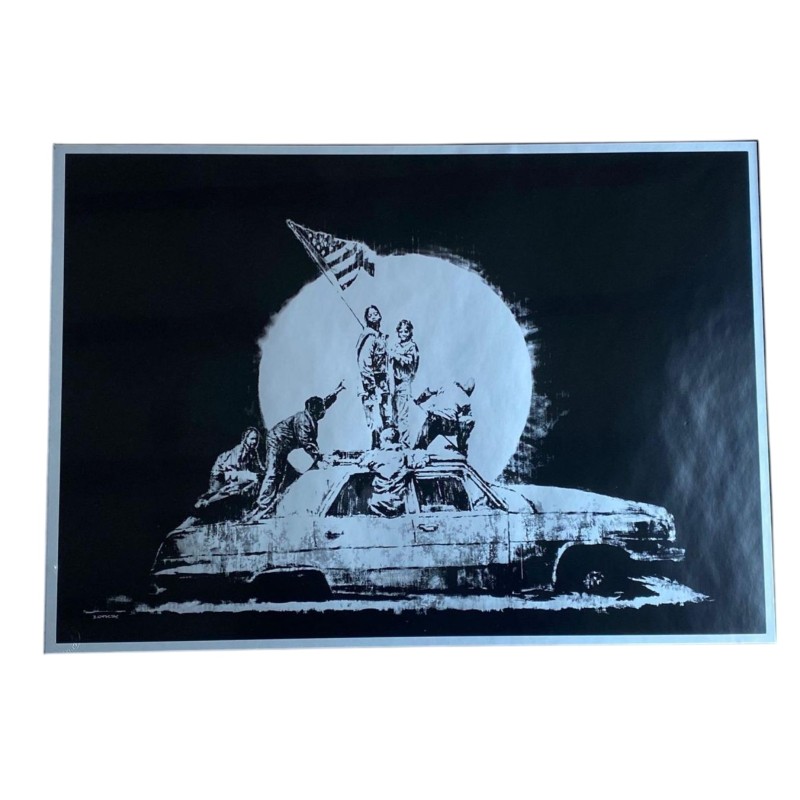 Serigrafia della bandiera di Banksy - Non firmata