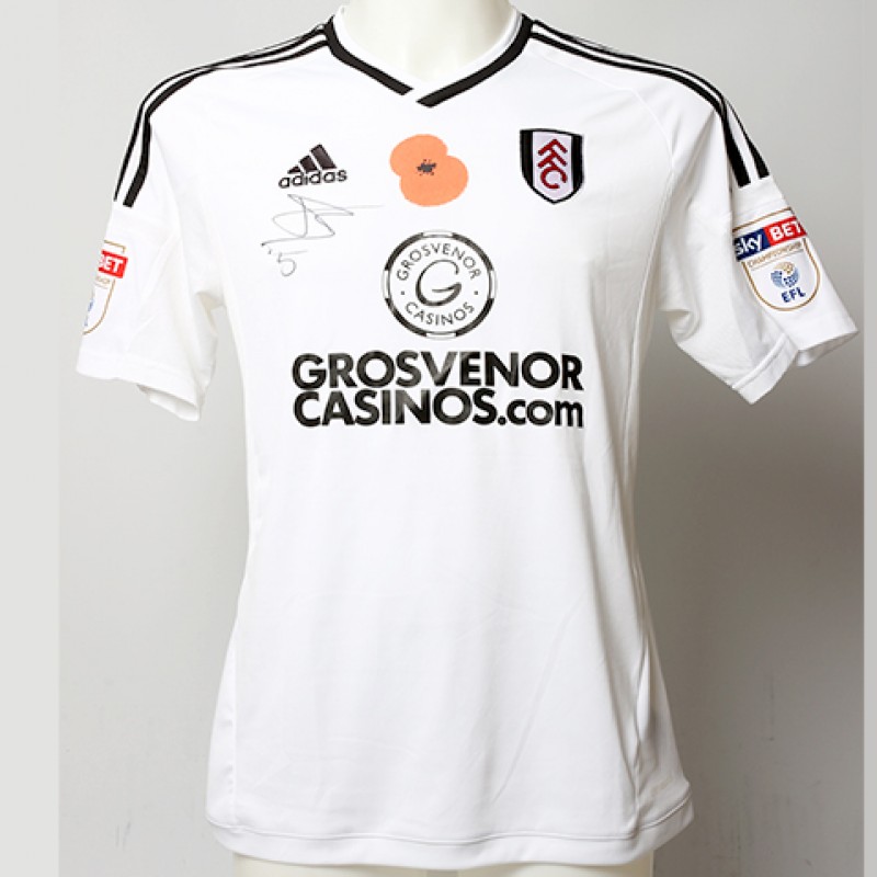 Poppy Shirt Signed by Fulham FC's Rafa Soares