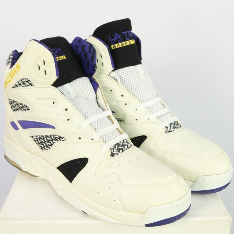 Karl Malone's Worn And Signed Shoes