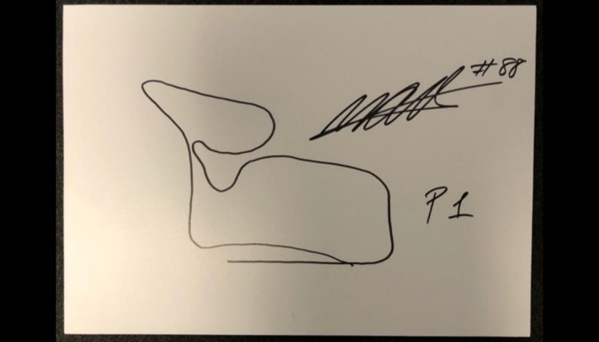 Signed Drawing of the Red Bull Ring Circuit - Austria by Miguel Oliveira