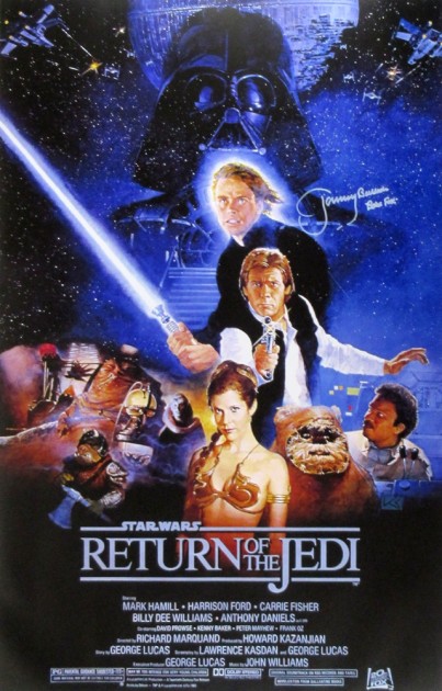 Jeremy Bulloch Signed Star Wars Return of the Jedi Movie Poster