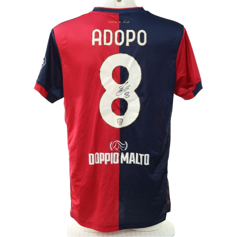 Maglia Adopo Unwashed, Cagliari vs Hellas Verona 2024 - Autografata